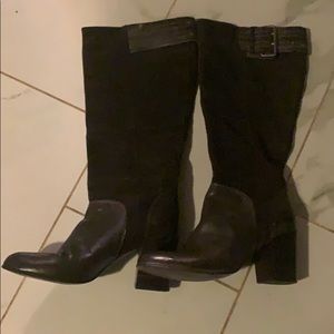 Brown suade/leather dress boots
